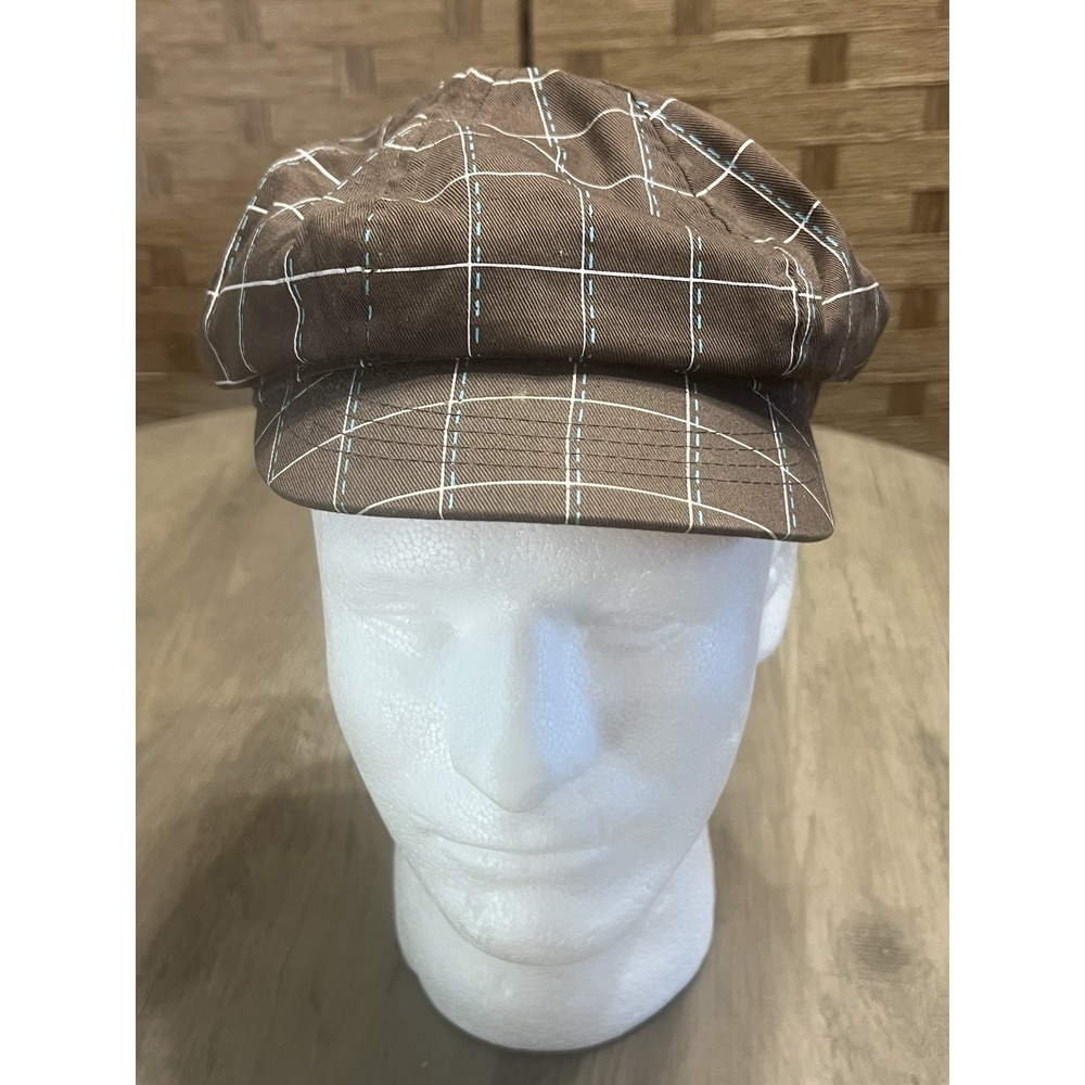 Harley‎ Davidson Vintage Women's Gray Plaid Biker Hat Adjustable Belt-style Back